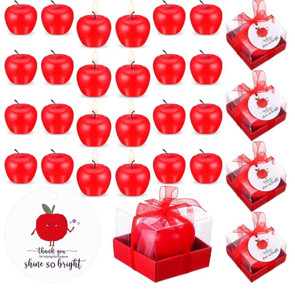Apple shape candles ( set of 4 ) - Picture 4 of 6